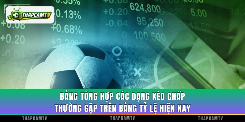 Tổng hợp các dạng kèo chấp thường gặp trên bảng tỷ lệ hiện nay